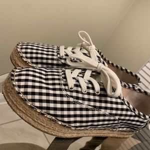 Black and white shoes